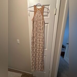 Elegant Cream Beaded Evening Gown